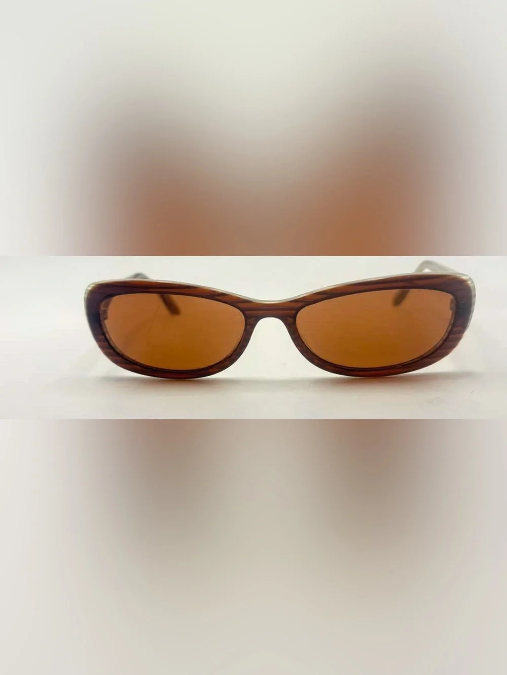 S554 Brown Oval Sunglasses Frames Only